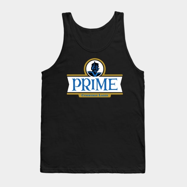 Prime Cybertron Lager Tank Top by valdezign